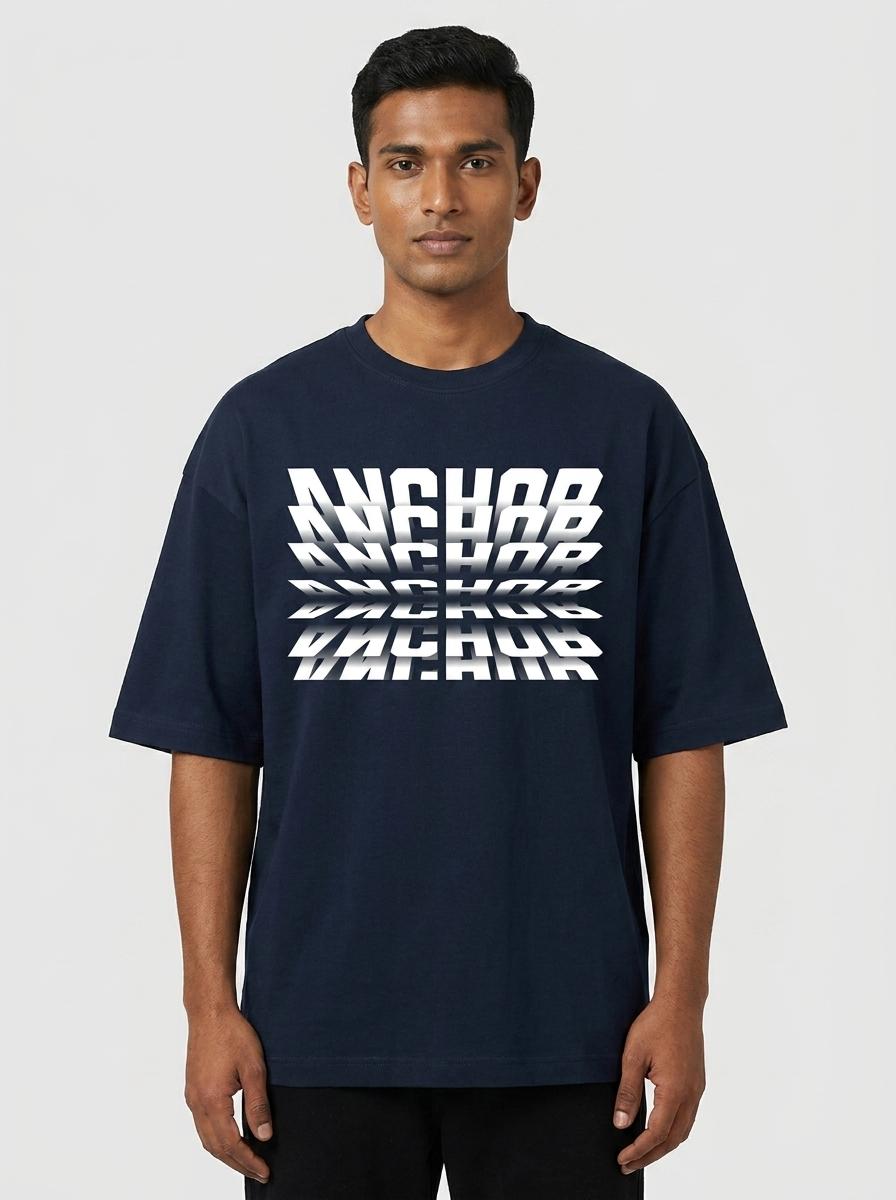Anchor "Glitch" Oversized Graphic Tee