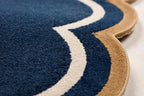 Coastal Scallop – Navy Blue Hand-Tufted Scalloped Edge Rug