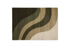 Dune Horizon – Minimal Wavy Earth Tone Wool Rug