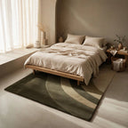 Dune Horizon – Minimal Wavy Earth Tone Wool Rug