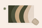 Dune Horizon – Minimal Wavy Earth Tone Wool Rug