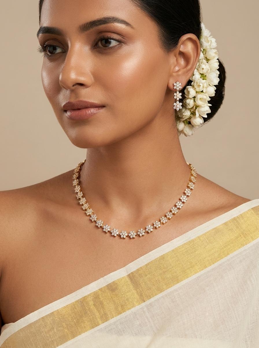 Anchor flower neckset