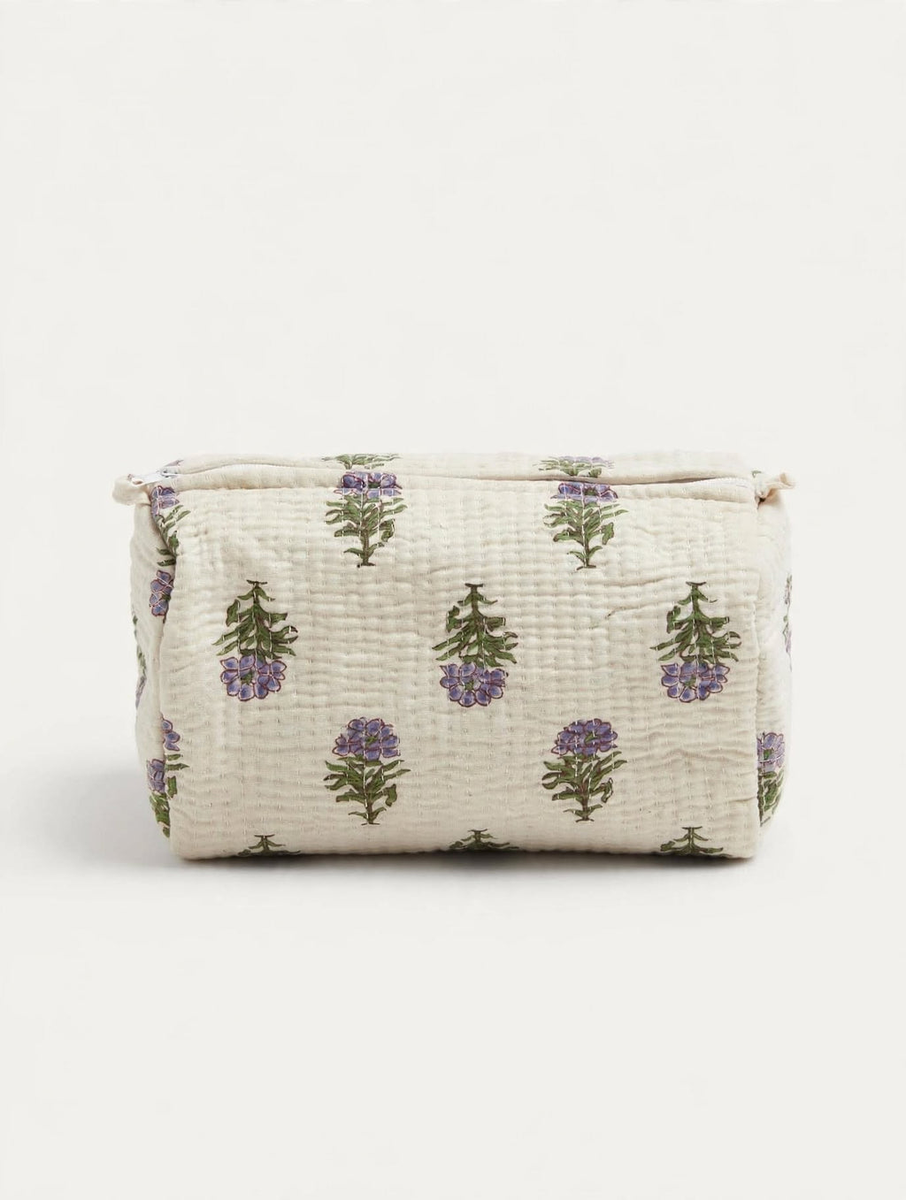 Handmade Quilted Cotton Organizer Pouch - Boho Travel Case
